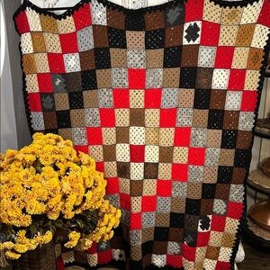 Colorful Crochet Handcrafted Patchwork Blanket